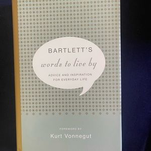 Bartlett’s Words to Live By Kurt Vonnegut hardcover book